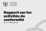 rapport sur ses activités de conformité