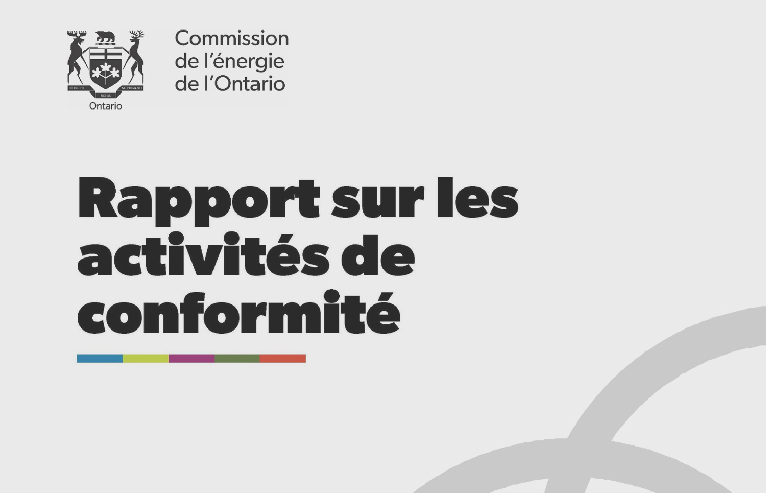 rapport sur ses activités de conformité